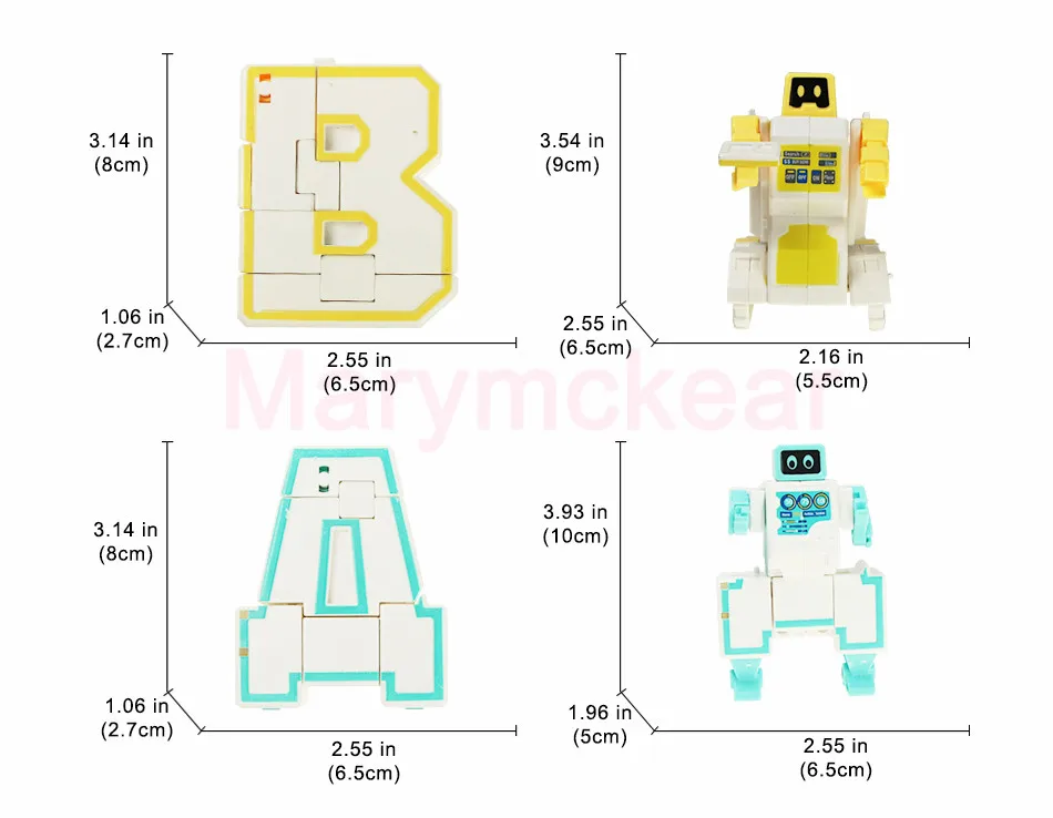 6 шт./партия русский деформированный Алфавит робот головоломка игрушки детские творческие развивающие фигурки модель игрушки подарок