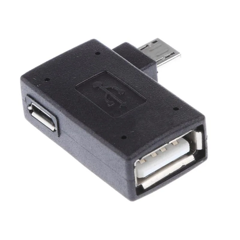 Новый 90 градусов левый угол Micro USB 2 0 OTG хост-адаптер с адаптер для зарядки microusb Samsung