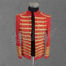 New Veste homme marque Nightclubs font b Men s b font Star models Stage Costumes Michael