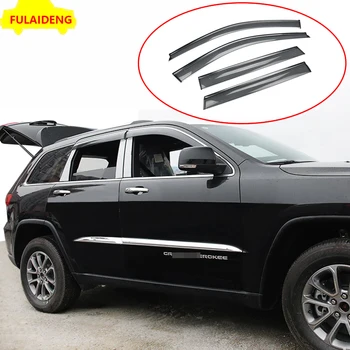 

4pcs For Jeep Grand Cherokee 2014-2018 Car Window Anti-fog Smoke prevention Visor Shade Rain Sun Wind Guard Car Styling
