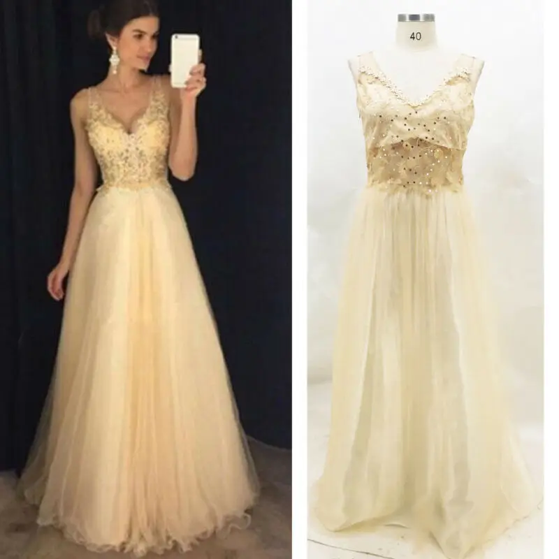 

2019 Sexy Women Beige Bride V-Neck Fairy Dance Layers Mesh Formal Wedding Evening Party Ball Prom Gown Long Club Wear Dress