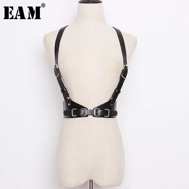 

[EAM] 2020 New Spring Summer Women Solid Color Fashion Tide Hit Colors Pin Buckle PU Leather Strap Long Belt LD0103