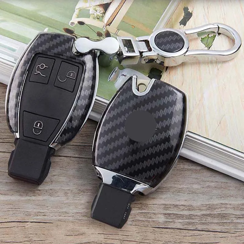 

car key cover case holders bags For mercedes benz C Class W205 GLC GLA AMG E Class W213 E200L E260 Shell keychain Protective