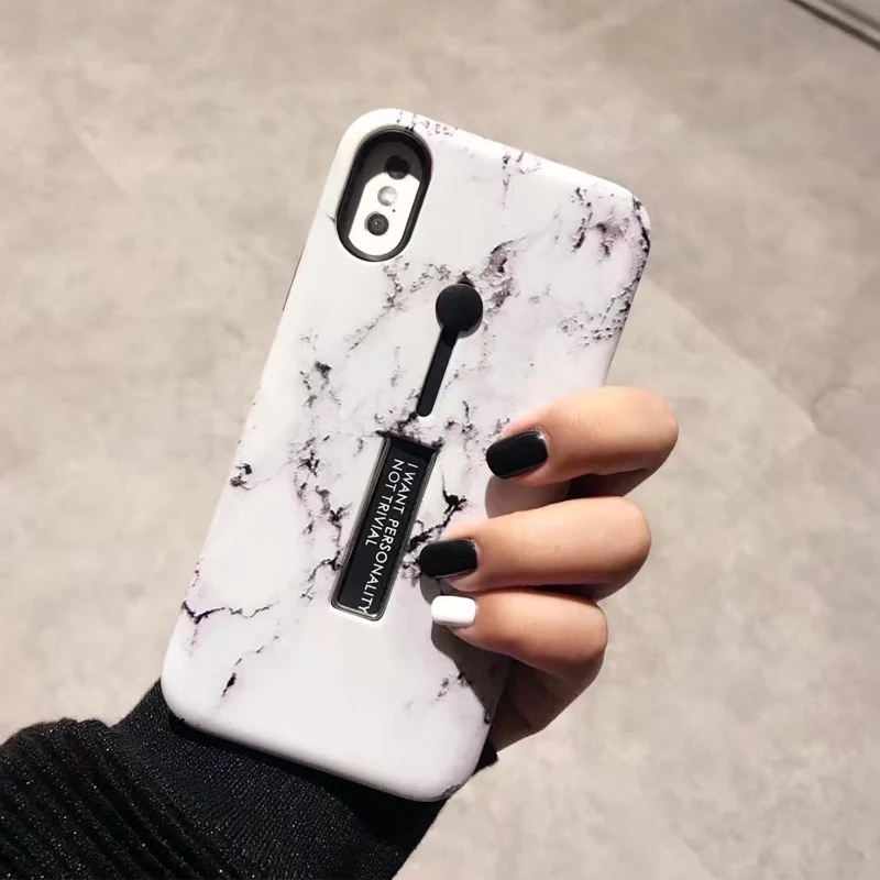 Marble PC Cover For iPhone 6 6s 6Plus 7 7Plus 8 8Plus X Case Ring Slim For iPhone 6 6s 6Plus 7 Marble Cases Ring Holder Armor (3)
