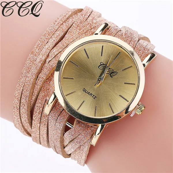 CCQ брендовые модные женские часы-браслет женские кварцевые часы повседневные кожаные Наручные часы Relogio Feminino - Цвет: beige