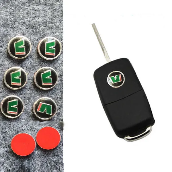 2pcs Aluminum Vrs Rs Car Key Sticker For Volkswage Skoda Fabia Octavia