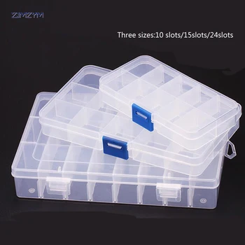 

1PC New 10 Slots Cells Portable Jewelry Tool Box Container Ring Electronic Parts Screw Beads Component Storage Box