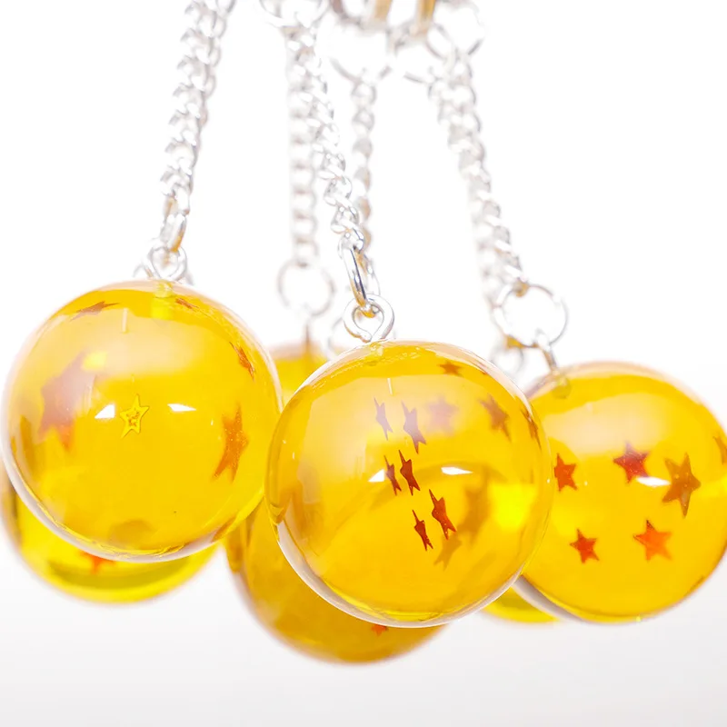 

Anime Dragon Ball 7 Stars Balls 2.7cm PVC Figures Toys Keychain Pendant star Dragon Ball Z keyring Cartoon Fans Collection