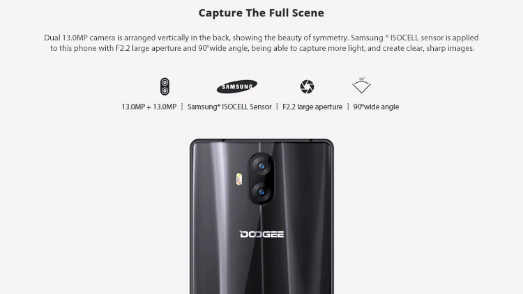 DOOGEE MIX LITE 2GB RAM 16GB ROM MTK6737 1.3GHz Quad Core 5.2 Inch IPS HD Bezel-less Screen Dual Camera Android 7.0 4G LTE Smartphone