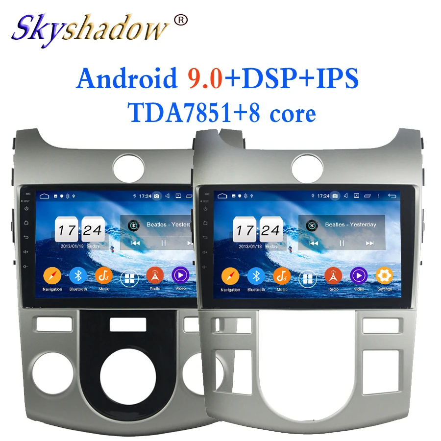 Sale HD TDA7851 4*50W Android 9.0 For kia CERATO FORTE 2008 - 2012 8 Core 4GB RAM 32GB BT 4.2 Wifi GPS Map Car DVD Player RDS Radio 3