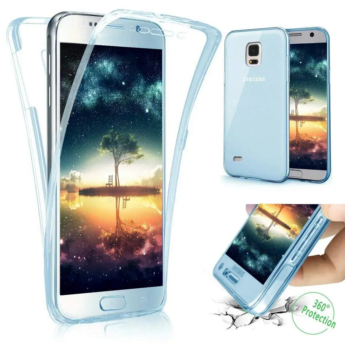 360 Full Cover Case For Samsung Galaxy J1 J3 J5 J7 A3 A5 A6 A8 2018 2017 2016 S5 S6 S7 Edge S8 S9 Plus Grand Prime J120F J730FM |
