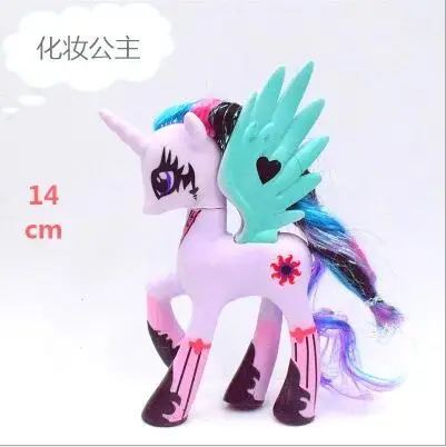 14 см My little pony Симпатичные ПВХ Единорог ПВХ маленькая пони лошадь фигурки Куклы для девочек на день рождения Рождественский подарок - Цвет: TO-12