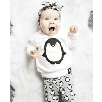

0-2Y New Autumn Baby Clothes Set Cotton Long Sleeve T-shirt Top+Pants Infant Baby Clothing 2 Pcs Comfortable Baby Outfit