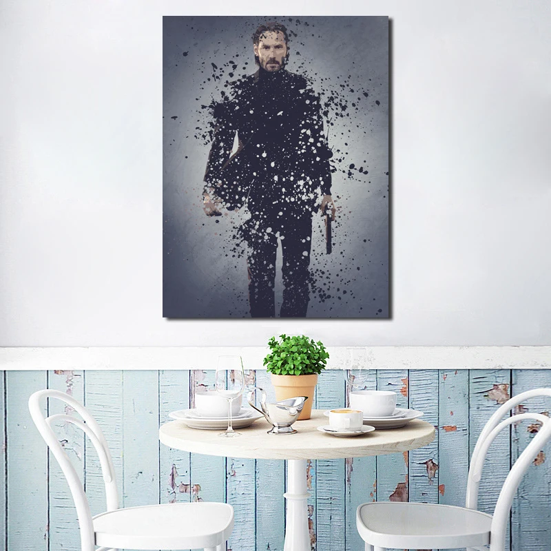

John Wick Minimalist Canvas Posters Prints Abstract Wall Art Painting Oil Decorative Picture Bedroom Home Decoration Artwork HD
