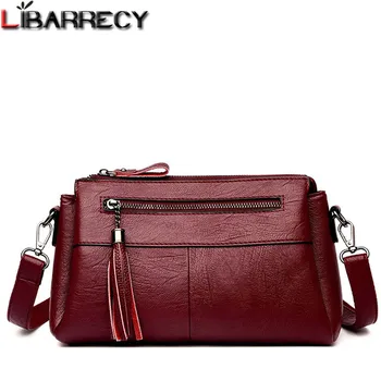 

2019 Summer Flap Bag Women Leather Shoulder Bags Luxury Purses Handbags Women Bags Designer Ladies Casual Tassel Crossbody Bags