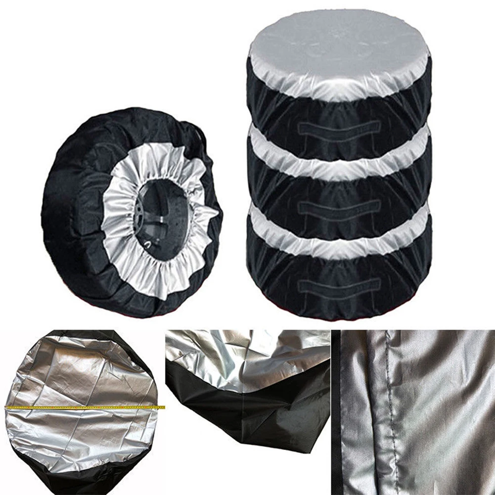 

MAHAQI 65x37cm Tire Cover Case Car Spare Tire Cover Storage Bags Carry Tote Polyester Tire For Car Wheel Protection Covers