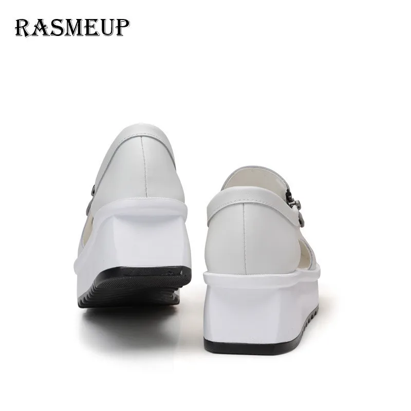 RASMEUP/женские босоножки из натуральной кожи на платформе коллекция 2018 года Модные