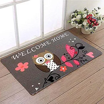 

Embroidered Entry Way Indoor Mat, Non-Slip Doormat Entrance Rug Floor Mats for Home Clean, Indoor/Outdoor/ Front Door/Kitchen/ B