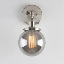 Permo винтажный настенный светильник Современный дымчатый серый стеклянный настенный светильник s светильники Светильник Wandlamp прикроватный светильник для спальни Лофт Декор