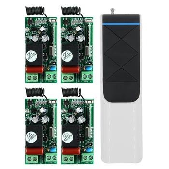 

AC220V 1CH Wireless Remote Control Relay Light Switch System 4 Receiver With Long DistanceTransmitter Light Lamp LED SMD ON OFF