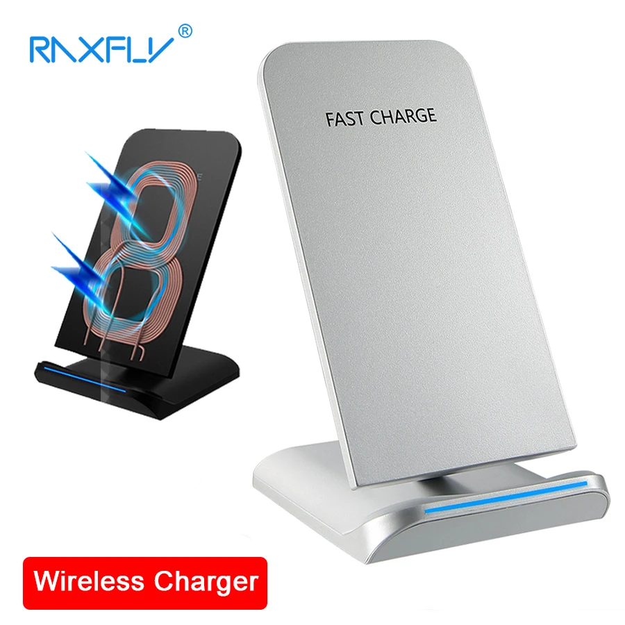 RAXFLY QI Wireless Charger For iPhone X Smart IC Wireless