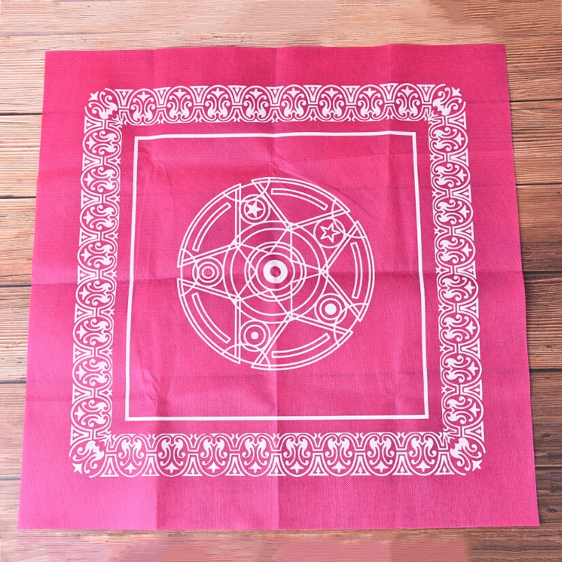 

2pcs 49X49cm Soft Tablecloth Square Tapestry Pentagram Game For Tarot Cards Playing Game Random Color