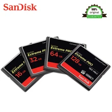 Sandisk Экстрим Pro Compactflash карта памяти CF 16 ГБ 32 ГБ 64 Гб 128 ГБ 256 GBUp до 160 МБ/с. скорость чтения для богатых 4 K и Full HD видео