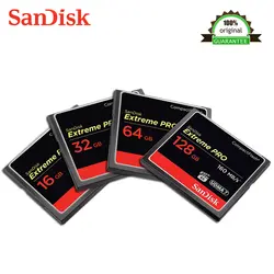 Sandisk Extreme Pro Compactflash карты памяти CF 16 ГБ 32 64 ГБ 128 ГБ 256 GBUp до 160 МБ/с./с. Скорость чтения для богатых 4 К к и Full HD видео