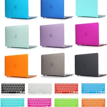 Матовая твердая прорезиненная чехол+ крышка клавиатуры для Macbook Pro 13 15 Pro retina 12 13 15 Air 11 13 A2159 A1989 A1990 A1706 сумка для ноутбука