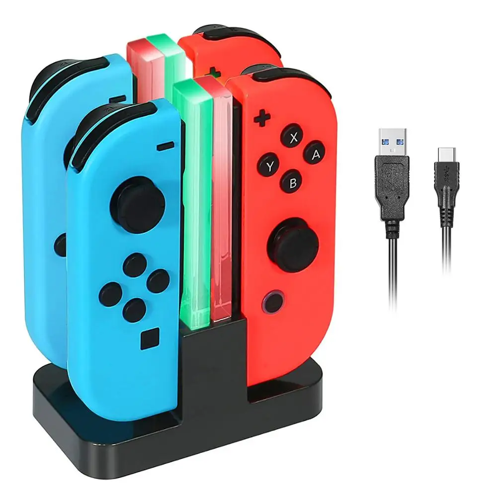 

Charging Dock Stand for Nintendo Switch KINGTOP Joy-Con Controllers Charger Station with Individual LEDs Indicator