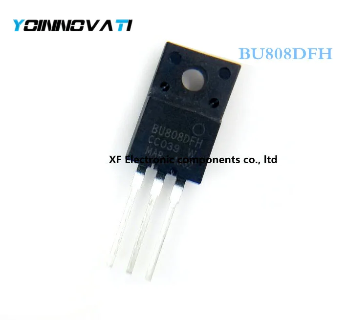 

Free shipping 10PCS/lot BU808DFH BU808 High voltage quickly switch NPN High power darlington transistors.