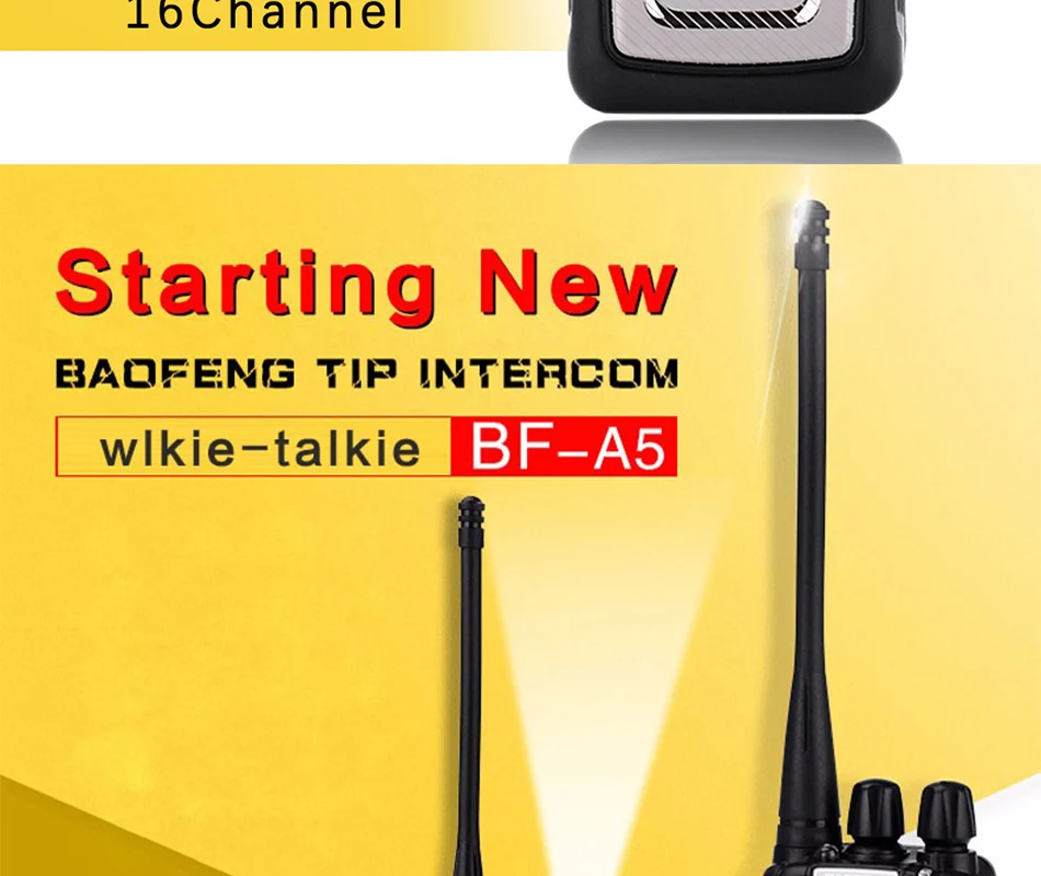 (6 шт.) BaoFeng UHF двухканальные рации BF-A5 16CH VOX + скремблер характеристики 2 способ радио