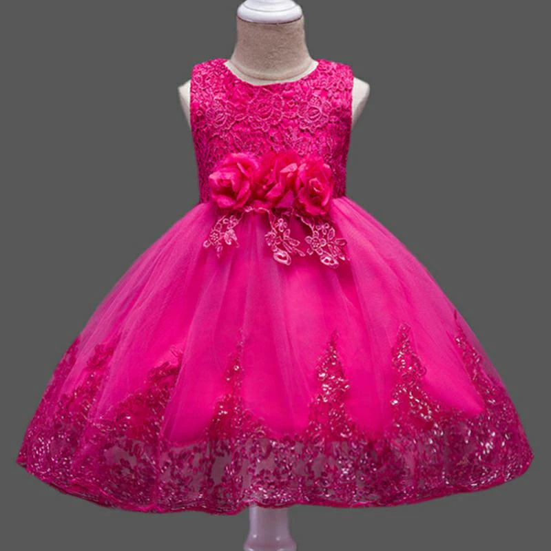 CAILENI/кружевное платье для девочек; Платья с цветочным узором для малышей; детское праздничное платье для дня рождения; детская одежда для торжеств; одежда для свадьбы для девочек