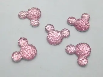 50 шт Акриловые Плоские искусственные бриллианты Мышь драгоценные камни 14X12 мм плоские пластмассовые