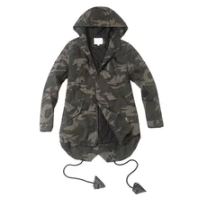 Новая куртка осень-зима Для мужчин брендовая одежда хлопковое пальто мужской моды камуфляж Мужские парки Для мужчин Военная Униформа длинная куртка