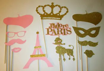 

glitter Paris photo Booth Props Wedding bridal shower Bachelorette hens night party masks photobooth props