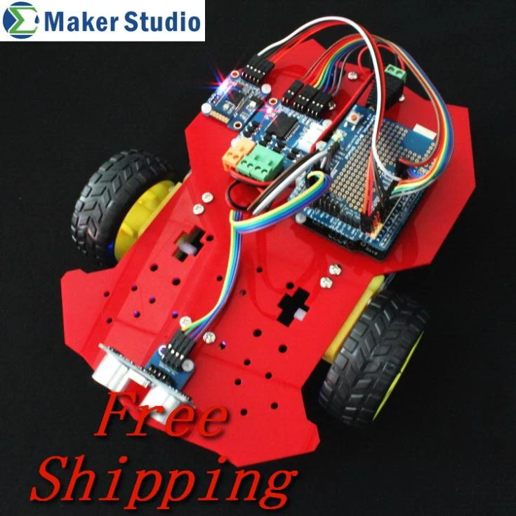 2WD Car Kit for Arduino Robot Bluetooth Controlled Robot for Arduino  Starter Kit|robot|kit cylinderrobot kit kids - AliExpress