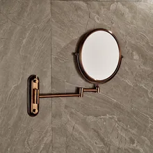 Rose Gold Mirror Beauty Makeup Mirror Dual Sides Round Mirror Magnifying Mirror 8 Sides