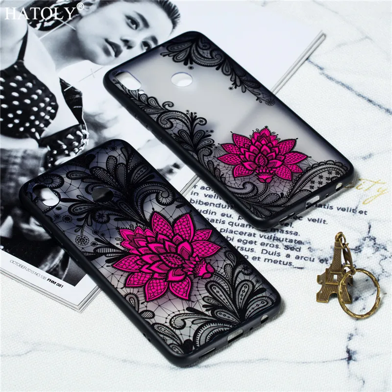 

Huawei Honor 10 Lite Case Cover Silicone Phone Case For Huawei Honor 10 Lite Cover Lace Rose Flower Case Huawei Honor 10 Lite