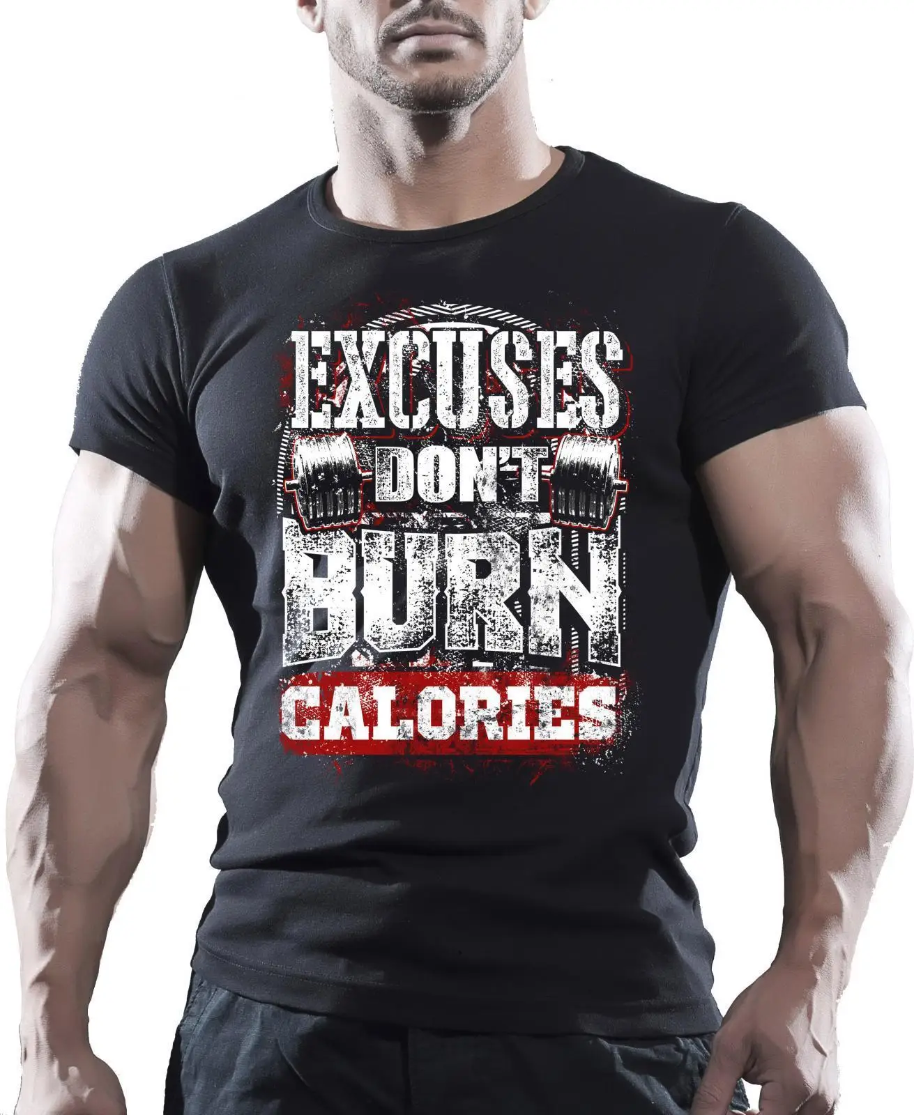 

T-Shirt Summer Novelty Cartoon Excuses - Mens Gymer Bodybuilding Motivation T-Shirt Beast Clothing T Shirt