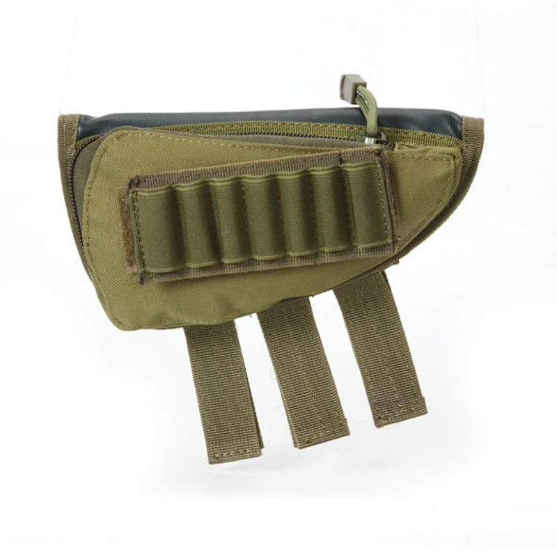 Sniper Shooting Outdoor Hunting Rifle Buttstock Shell Holder Cheek Rest Pouch Multifunctional Tactical Gills Bag