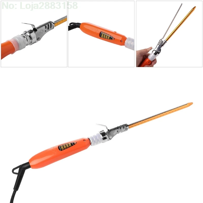 

9mm 360Angle Rotating Electric Hair Salon Curler Tool Ceramic Curling Iron Wand