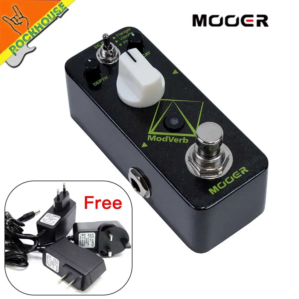 

Mooer ModVerb Reverb Guitar 3 Modulation Effects: Flanger Vibrato Phaser Nice Ambient High quality pristine digital reverb Tone