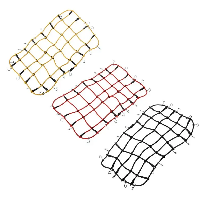 

Elastic Luggage Net Car Roof Rack Storage Net With Hooks Rubber Band for Axial SCX10 Net D90 RC4WD TRX-4 1:10 RC Car