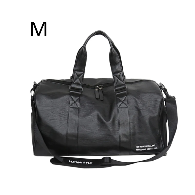 Мужская кожаная дорожная сумка, складная переносная обувь, сумки на плечо, сумка для багажа, большая вместительность, дорожная сумка, женская сумка для путешествий XA160ZC - Цвет: Black M