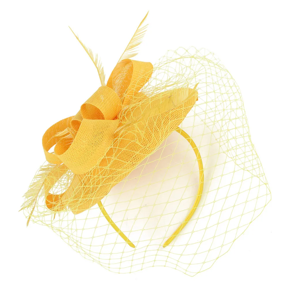 Винтажные Коктейльные чайные вечерние шляпы в стиле Дерби, Женская шляпка с перьями, свадебные аксессуары, пиллбокс, чародейка sinamay Fedoras# P4