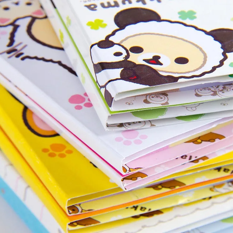 

Cartoon Rilakkuma Hat 6 Folding Memo Pad N Times Sticky Notes Memo Notepad Bookmark Gift Stationery