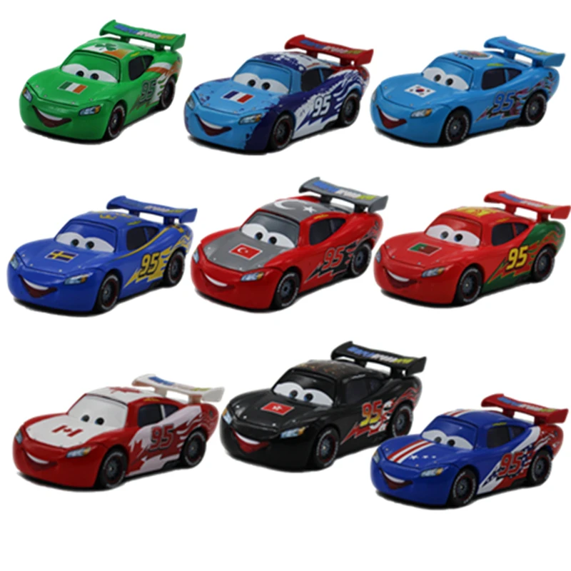 Disney Pixar Автомобили различных стилей Национальный издание Маккуин литья под давлением Металл игрушечных автомобилей 1:55 сплава Модель