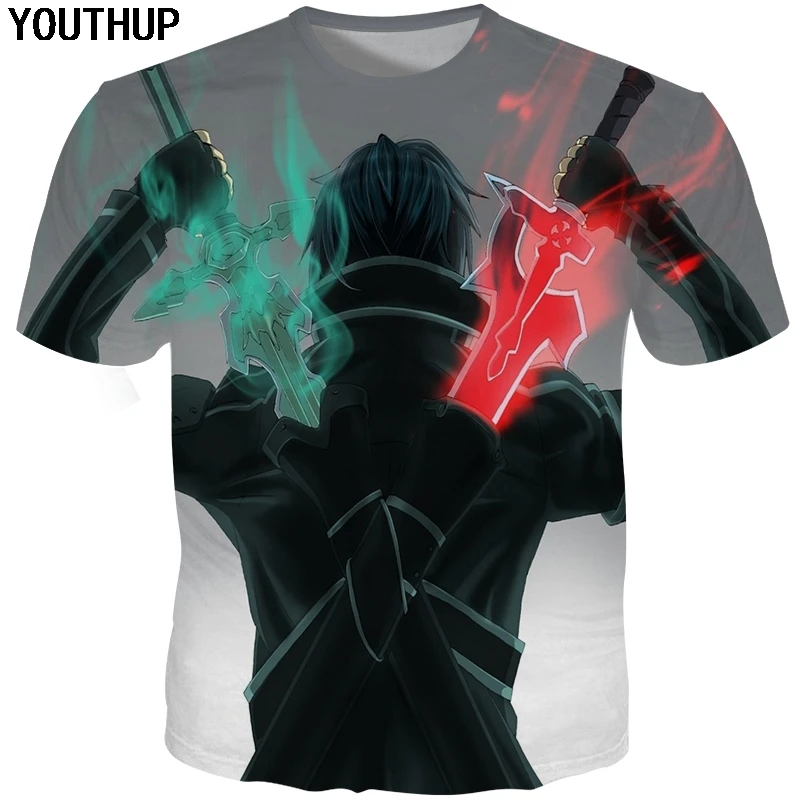 Мужская футболка YOUTHUP 3d с рисунком персонажа аниме классные Мультяшные футболки