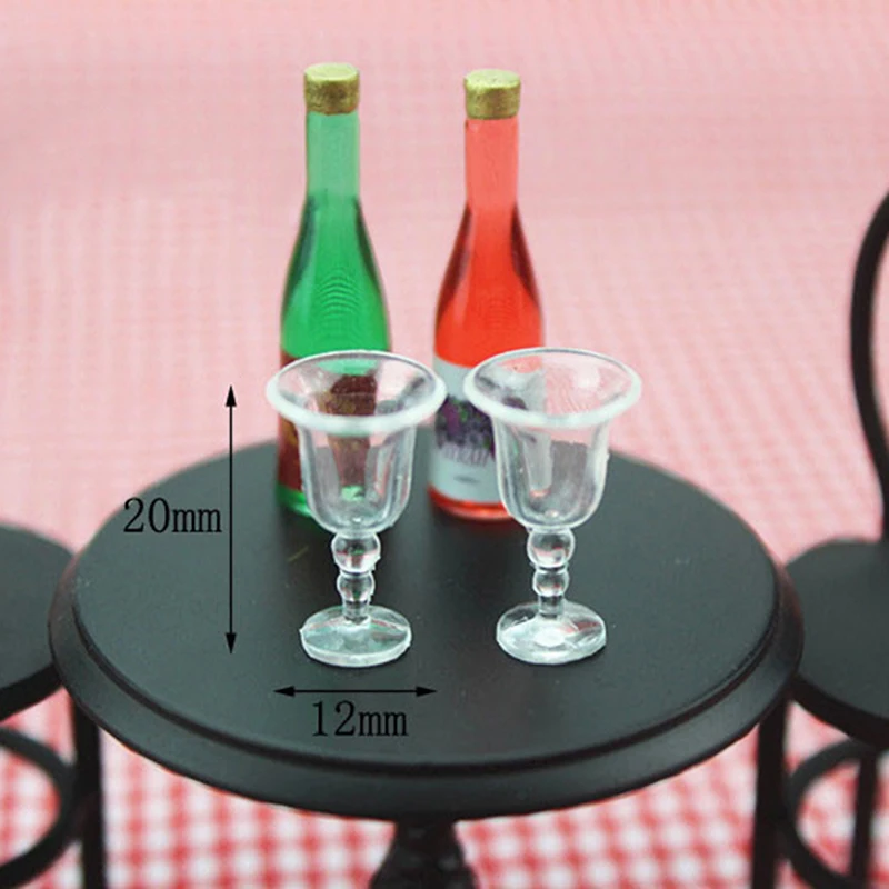 4Pcs 1/12 Mini Resin Transparent Cup Simulation Furniture Model Toys Dollhouse Miniature Accessories For Doll House Decoration|Игрушечная
